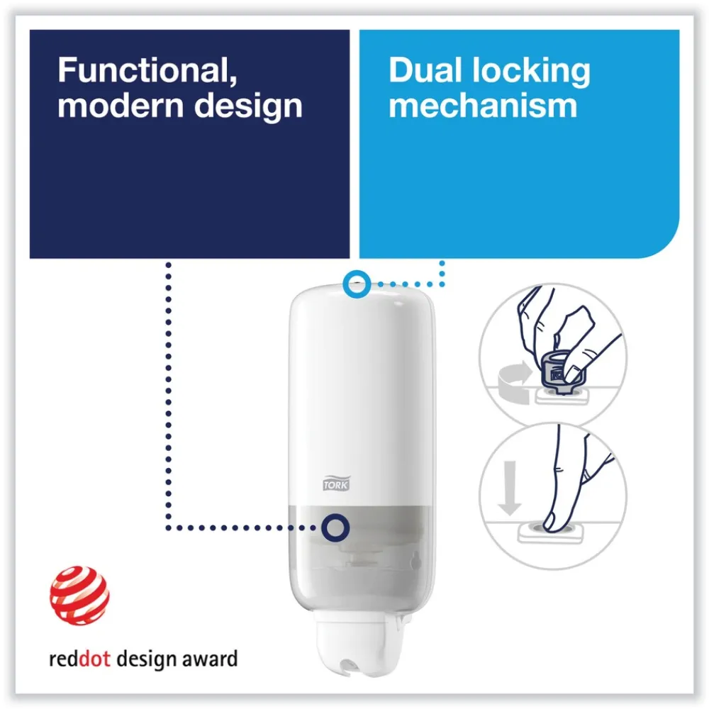 4.4 in. x 4.5 in. x 11.5 in. Elevation Liquid Skincare Dispenser - White Skin Care & Personal Hygiene