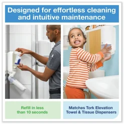 4.4 in. x 4.5 in. x 11.5 in. Elevation Liquid Skincare Dispenser - White Skin Care & Personal Hygiene