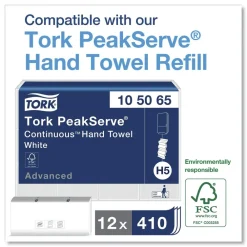 Online 552538 PeakServe Continuous 14.44 x 3.97 x 19.3 Hand Towel Dispenser - Black Paper & Dispensers