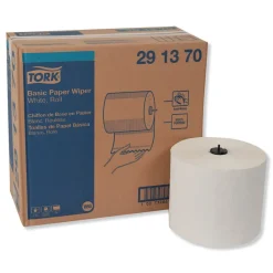 Discount 291370 1-Ply 7.68 in. x 1150 ft. Basic Paper Wiper Roll Towel - White (4/Carton) Paper & Dispensers