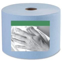 450304 1-Ply 11.1 in. x 800 ft. Heavy-Duty Paper Wiper - Blue Paper & Dispensers