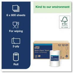 Outlet 2 Ply 9 in. x 11.8 in. Advanced Centerfeed Hand Towel - White (6/Carton) Paper & Dispensers