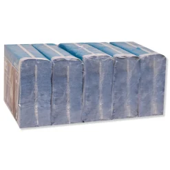 Outlet 440278 4-Ply 12.8 in. x 16.4 in. Unscented Industrial Paper Wiper - Blue (450/Carton) Paper & Dispensers