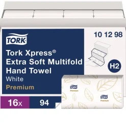 Sale 101298 2-Ply 9.12 x 12.8 Xpress Extra Soft Multifold Towel - White (16/Carton) Paper & Dispensers