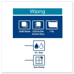 Outlet 1 Ply Heavy-Duty Paper Wiper - Unscented, White (900/Carton) Paper & Dispensers