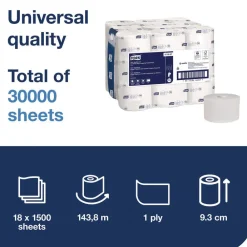 Outlet 472887 2-Ply OptiServe High-Capacity Coreless Toilet Paper - White (18/Carton) Cleaning & Janitorial Supplies