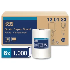 Discount Advanced 1-Ply 8.25 in. x 11.8 in. Centerfeed Hand Towels - White (6/Carton) Paper & Dispensers