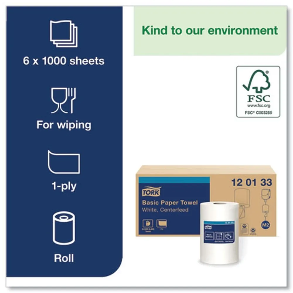 Discount Advanced 1-Ply 8.25 in. x 11.8 in. Centerfeed Hand Towels - White (6/Carton) Paper & Dispensers