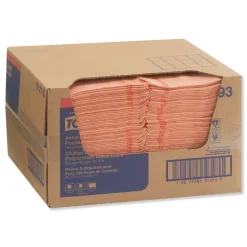 150/Carton 13 in. x 24 in. Odor Resistant Foodservice Cloths - Red Cleaning & Janitorial Supplies
