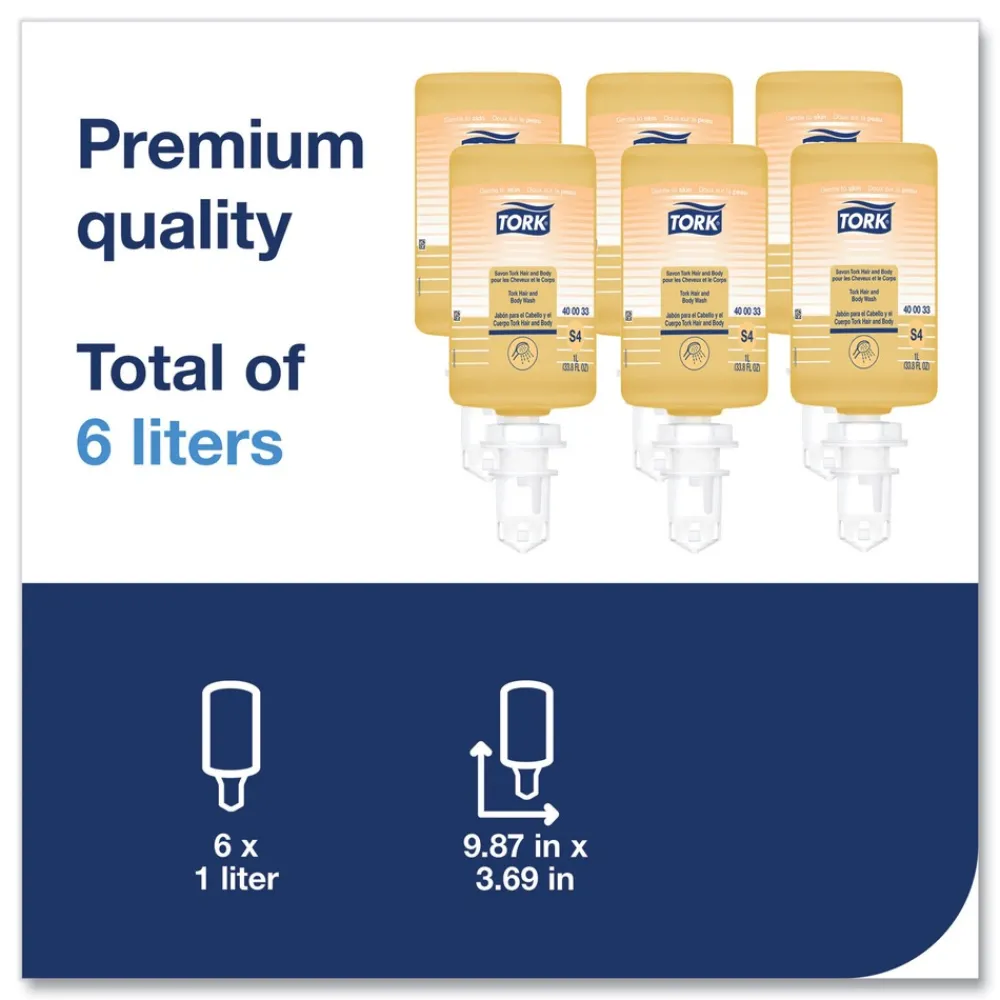 New 1L Clean Scent Hair and Body Wash (6/Carton) Skin Care & Personal Hygiene