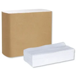 Hot N5181A 1-Ply 15 in. x 17 in. 1/8 Fold Universal Dinner Napkins - White (3000/Carton) Paper & Dispensers