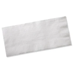 Hot N5181A 1-Ply 15 in. x 17 in. 1/8 Fold Universal Dinner Napkins - White (3000/Carton) Paper & Dispensers