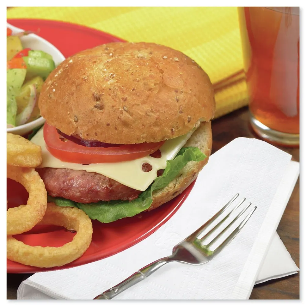 Hot NP5240C 2-Ply 15 in. x 16.25 in. Advanced Dinner Napkins - White (8/Carton) Paper & Dispensers