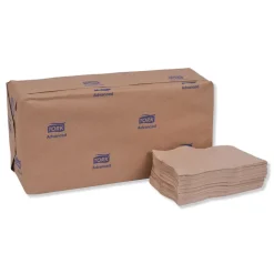 Hot 1-Ply 13 in. x 12 in. Advanced Soft Minifold Dispenser Napkins - Natural (6000/Carton) Paper & Dispensers