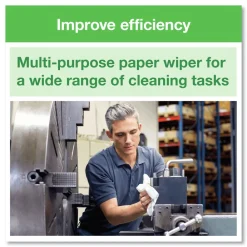 Sale 1-Ply 9 in. x 10.5 in. Basic Paper Wiper - White (24/Carton) Paper & Dispensers