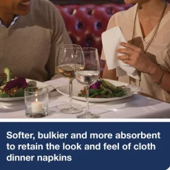 Hot 1-Ply 15 in. x 16 in. LinStyle Dinner Napkin - White (1000/Carton) Cleaning & Janitorial Supplies