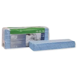 1-Ply 15.4 in. x 12.8 in. Unscented Low-Lint Cleaning Cloth - Blue (5/Carton) Cleaning & Janitorial Supplies