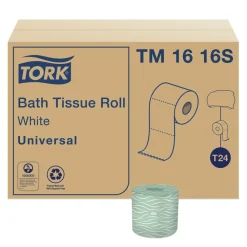 Clearance TM1616S 2-Ply Septic Safe Universal Bath Tissue - White (96/Carton) Paper & Dispensers