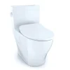 Best 1-Piece Legato CEFIONTECT WASHLETplus 1.28 GPF Elongated Toilet with and SoftClose Seat - Cotton White Fixtures