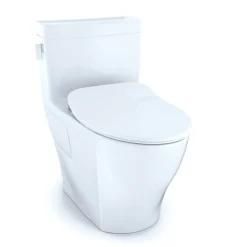Best 1-Piece Legato CEFIONTECT WASHLETplus 1.28 GPF Elongated Toilet with and SoftClose Seat - Cotton White Fixtures