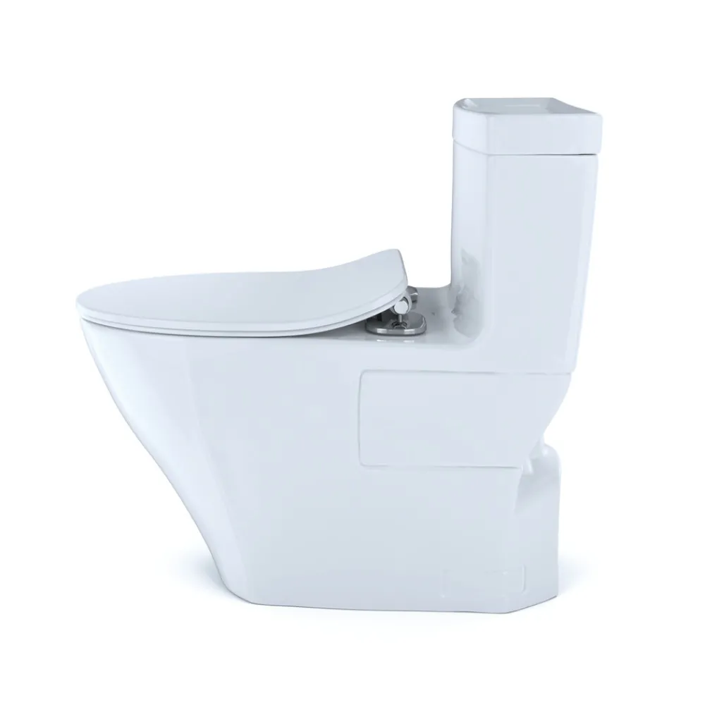 Best 1-Piece Legato CEFIONTECT WASHLETplus 1.28 GPF Elongated Toilet with and SoftClose Seat - Cotton White Fixtures