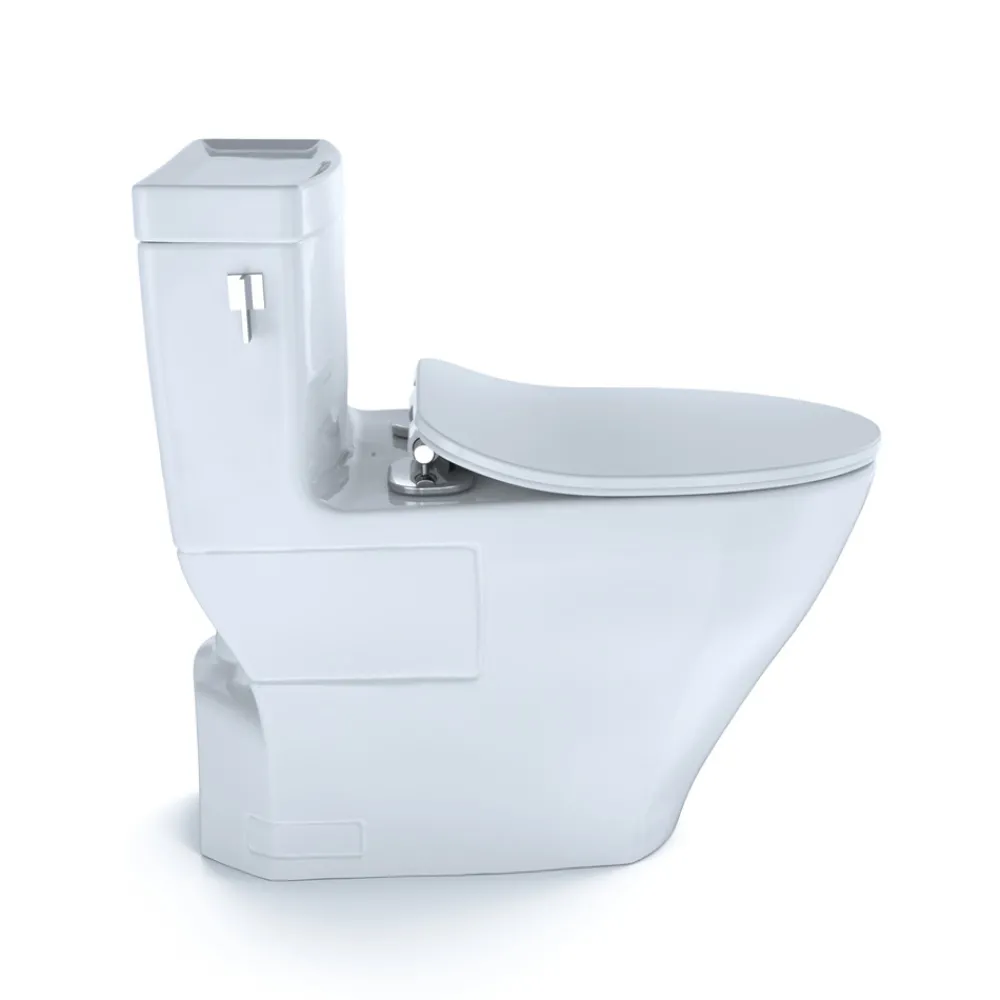 Best 1-Piece Legato CEFIONTECT WASHLETplus 1.28 GPF Elongated Toilet with and SoftClose Seat - Cotton White Fixtures