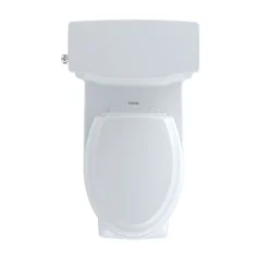 Clearance Promenade II One-Piece Elongated 1.28 GPF Universal Height Toilet (Cotton White) Toilets & Toilet Seats