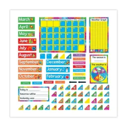 Outlet 22 in. x 17 in. 12-Month Year Around Calendar Bulletin Board Set - Assorted Colors (106/Set) Calendars & Planners