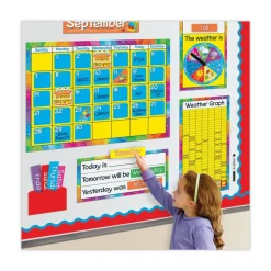 Outlet 22 in. x 17 in. 12-Month Year Around Calendar Bulletin Board Set - Assorted Colors (106/Set) Calendars & Planners