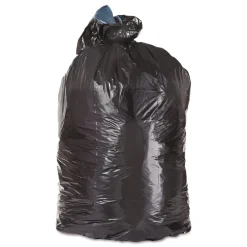 Discount 23 in. x 46 in. 45 gal. 1.25 mil Flat Pack Low-Density Can Liners - Black (100/Carton) Trash & Waste Bins