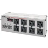 New 8 AC Outlets 12 ft. Cord 3,840 J Isobar Surge Protector - Light Gray Office Electronics & Batteries