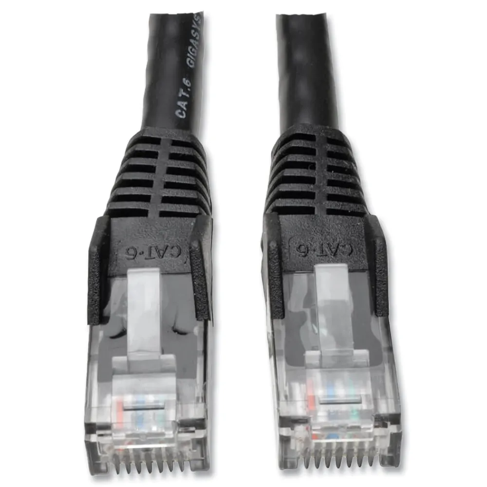 Outlet 25 ft. CAT6 Gigabit Snagless Molded Patch Cable - Black Office Electronics & Batteries