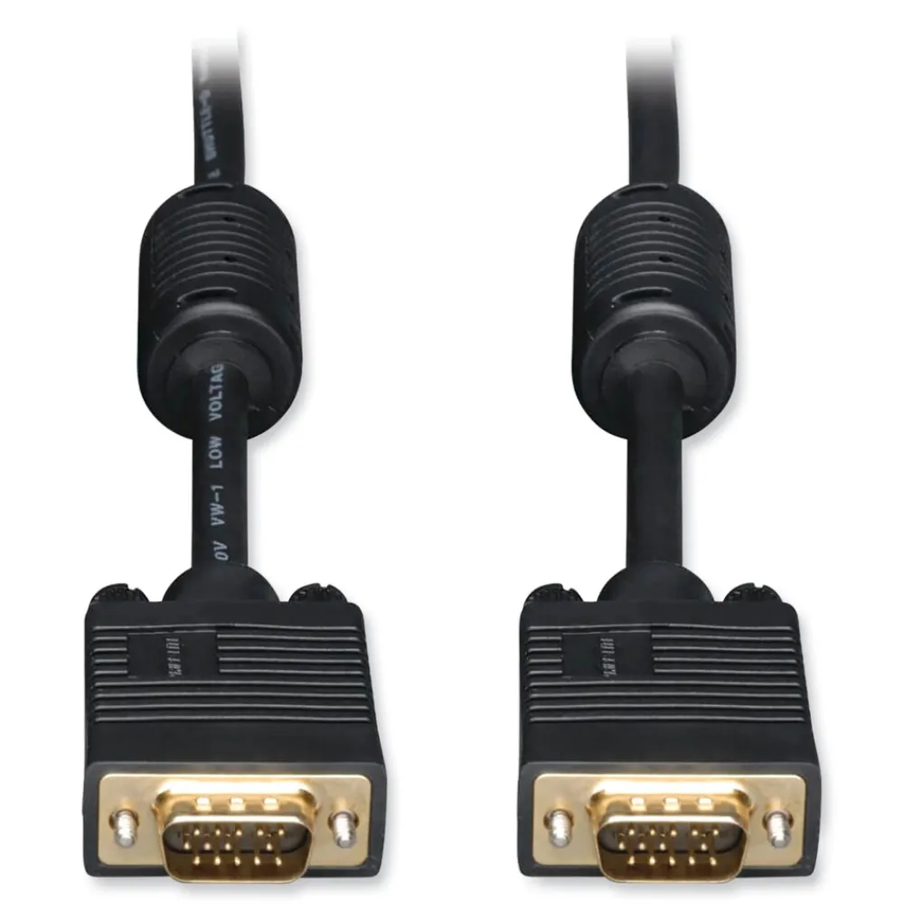 Online 6 ft. VGA Coaxial High-Resolution Monitor Cable with RGB Coaxial - Black Office Electronics & Batteries