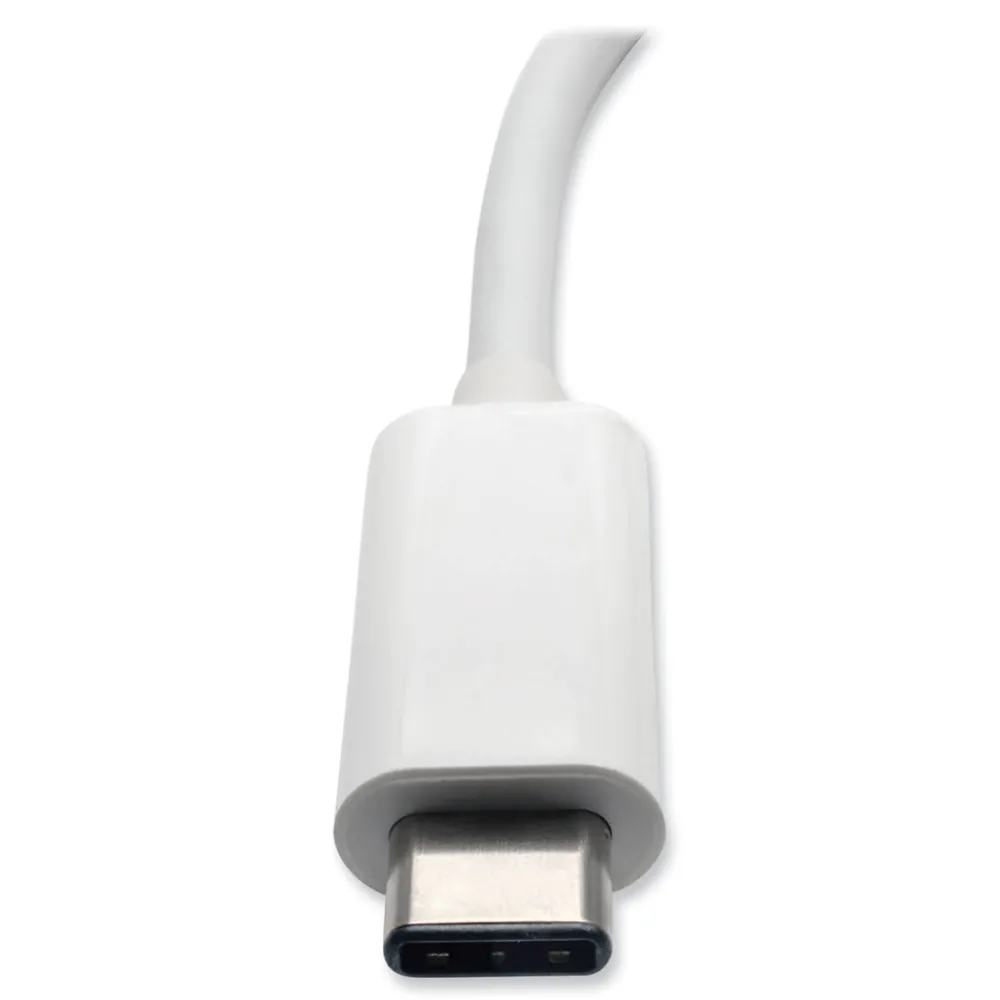 Hot 3 in. USB-A/USB-C PD Charging/Gigabit Ethernet USB 3.1 Gen 1 USB-C to HDMI Adapter - White Office Electronics & Batteries
