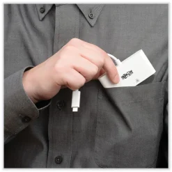 Hot 3 in. USB-A/USB-C PD Charging/Gigabit Ethernet USB 3.1 Gen 1 USB-C to HDMI Adapter - White Office Electronics & Batteries