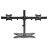 Outlet 31.69 in. x 10 in. x 18.11 in. Dual Desktop Monitor Stand for 13 in. to 27 in. Monitors - Black Desk Accessories & Office Organizers