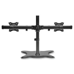 Outlet 31.69 in. x 10 in. x 18.11 in. Dual Desktop Monitor Stand for 13 in. to 27 in. Monitors - Black Desk Accessories & Office Organizers