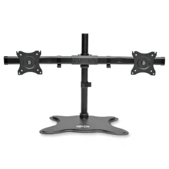 Outlet 31.69 in. x 10 in. x 18.11 in. Dual Desktop Monitor Stand for 13 in. to 27 in. Monitors - Black Desk Accessories & Office Organizers