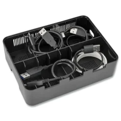 Hot 4.9 in. x 2.6 in. x 6.6 in. 7 Devices USB Charging Station with Quick Charge - Black Office Electronics & Batteries