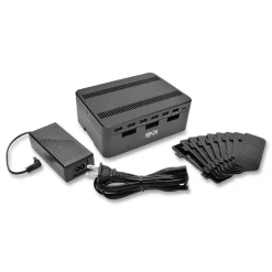 Hot 4.9 in. x 2.6 in. x 6.6 in. 7 Devices USB Charging Station with Quick Charge - Black Office Electronics & Batteries