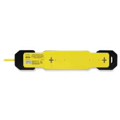 Hot 6 Outlets 9 ft. Cord Power It! Safety Power Strip with GFCI Plug - Yellow/Black Office Electronics & Batteries
