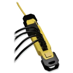 Hot 6 Outlets 9 ft. Cord Power It! Safety Power Strip with GFCI Plug - Yellow/Black Office Electronics & Batteries