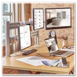 Sale Monitor Mount for Slat Wall System for 32-in TVs 4.9w x 5.1d x 7.5h Silver Supports 22 lb Desk Accessories & Office Organizers