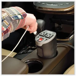 Online PowerVerter 200 W Ultra-Compact Car Inverter with Two AC Outlets/Two USB Ports Office Electronics & Batteries