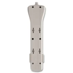 Outlet Protect It! 2520 J 7-Outlet Surge Protector with 15 ft. Cord - Light Gray Office Electronics & Batteries