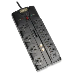 Clearance Protect It! 2880 J 12-Outlet Surge Protector with 8 ft. Cord - Black Office Electronics & Batteries