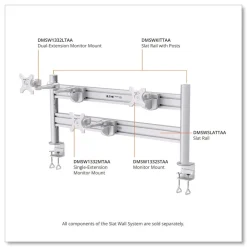 Online Slat Rail for Slat Wall System for 32-in TVs 3.39w x 1.8d x 41h Silver Supports 33 lb Desk Accessories & Office Organizers