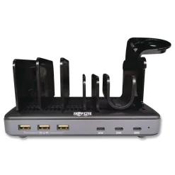 New 120W Multi-Device Charging Station with Storage 6 Devices 7.3 x 4.45 x 1.33 Office Electronics & Batteries