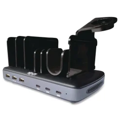 New 120W Multi-Device Charging Station with Storage 6 Devices 7.3 x 4.45 x 1.33 Office Electronics & Batteries