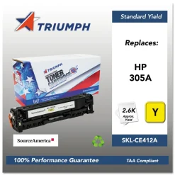 Clearance Remanufactured CE412A (305A) 2,600 Page-Yield Toner - Yellow Office Electronics & Batteries